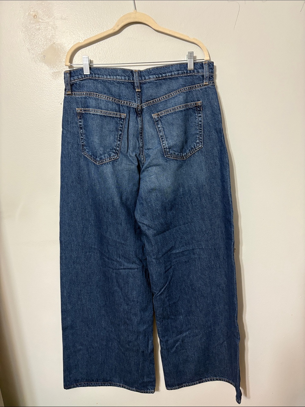 GAP High Rise Wide Leg Jeans Medium Wash 100% Cotton Size 30/10 Long - Picture 4 of 5
